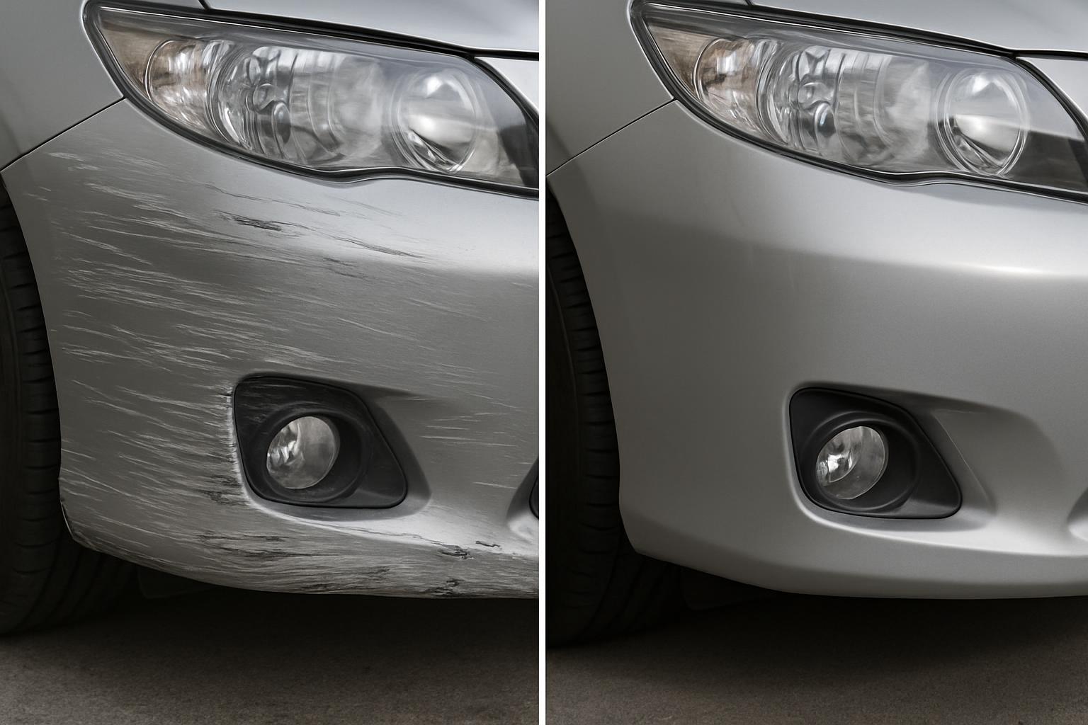 Reparo de Para-choque - Antes e Depois