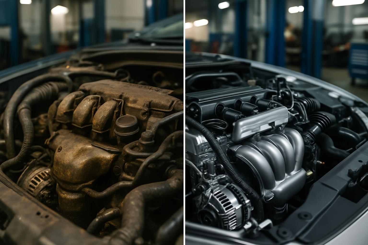 Limpeza de Motor - Antes e Depois